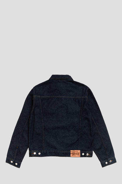 STUSSY TRUCKER DENIM RINSED INDIGO