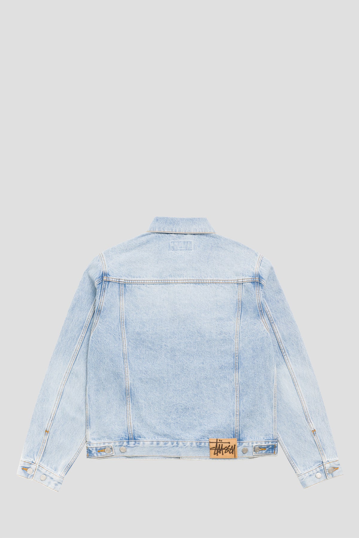 STUSSY TRUCKER DENIM LIGHT WASHED INDIGO