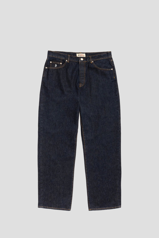 STUSSY BIG OL JEANS DENIM RINSED INDIGO