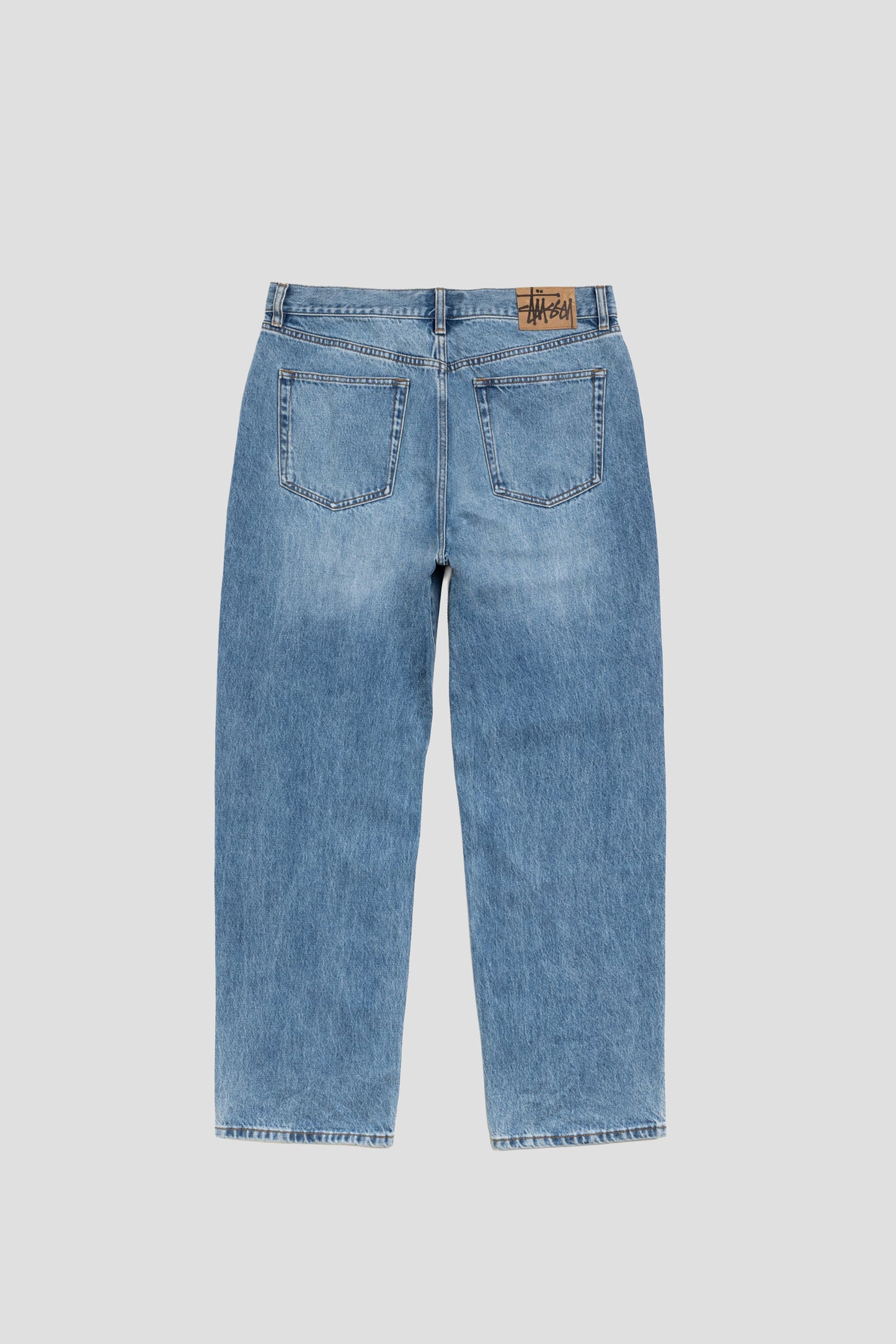 STUSSY BIG OL JEANS DENIM INDIGO STONE WASH