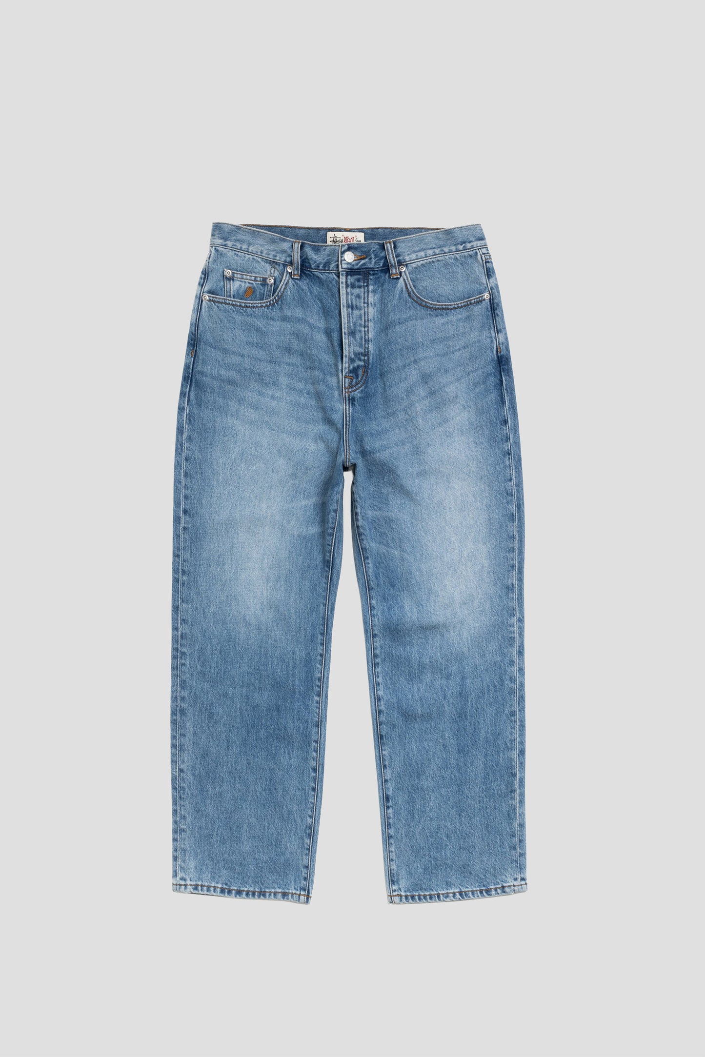 STUSSY BIG OL JEANS DENIM INDIGO STONE WASH