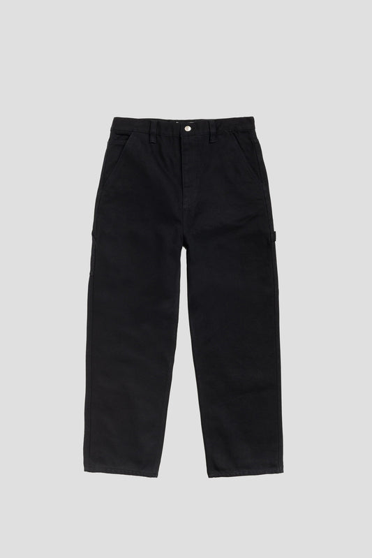 STUSSY COTTON CANVAS CARPENTER PANT BLACK