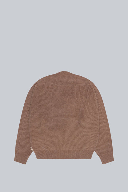 STUSSY EXPOSED SEAM SWEATER BROWN