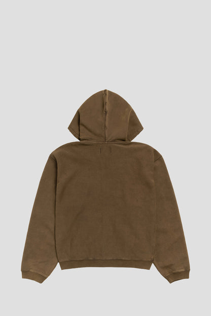 STUSSY FADED GRAPHIC ZIP HOOD OLIVE