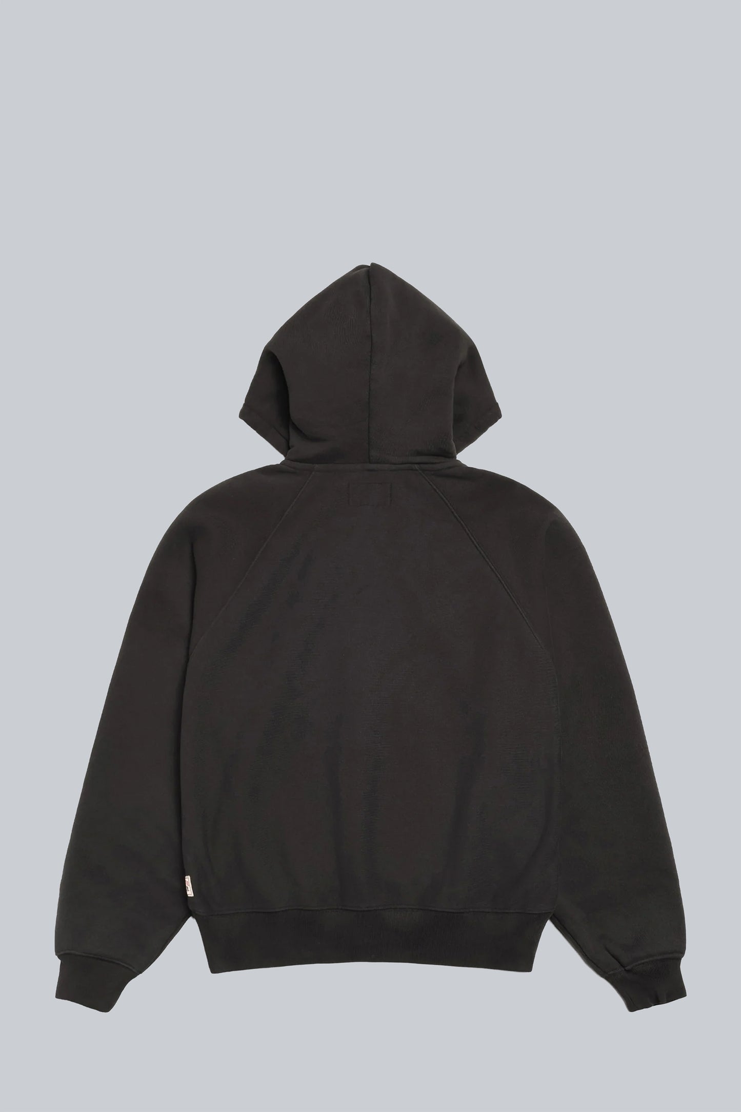 STUSSY RAGLAN RELAXED ZIP UP HOOD BLACK
