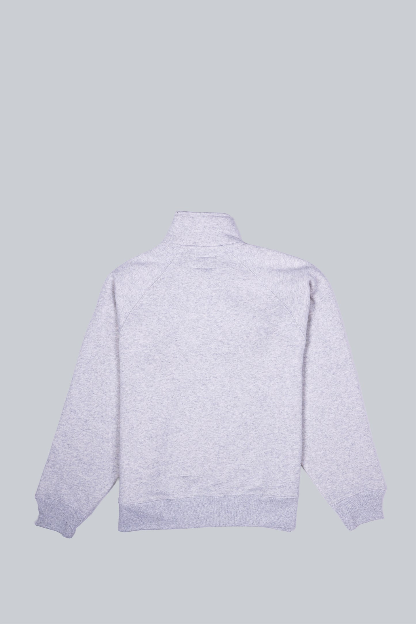 STUSSY RELAXED HALF ZIP MOCK SWEATSHIRT ASH HEATHER