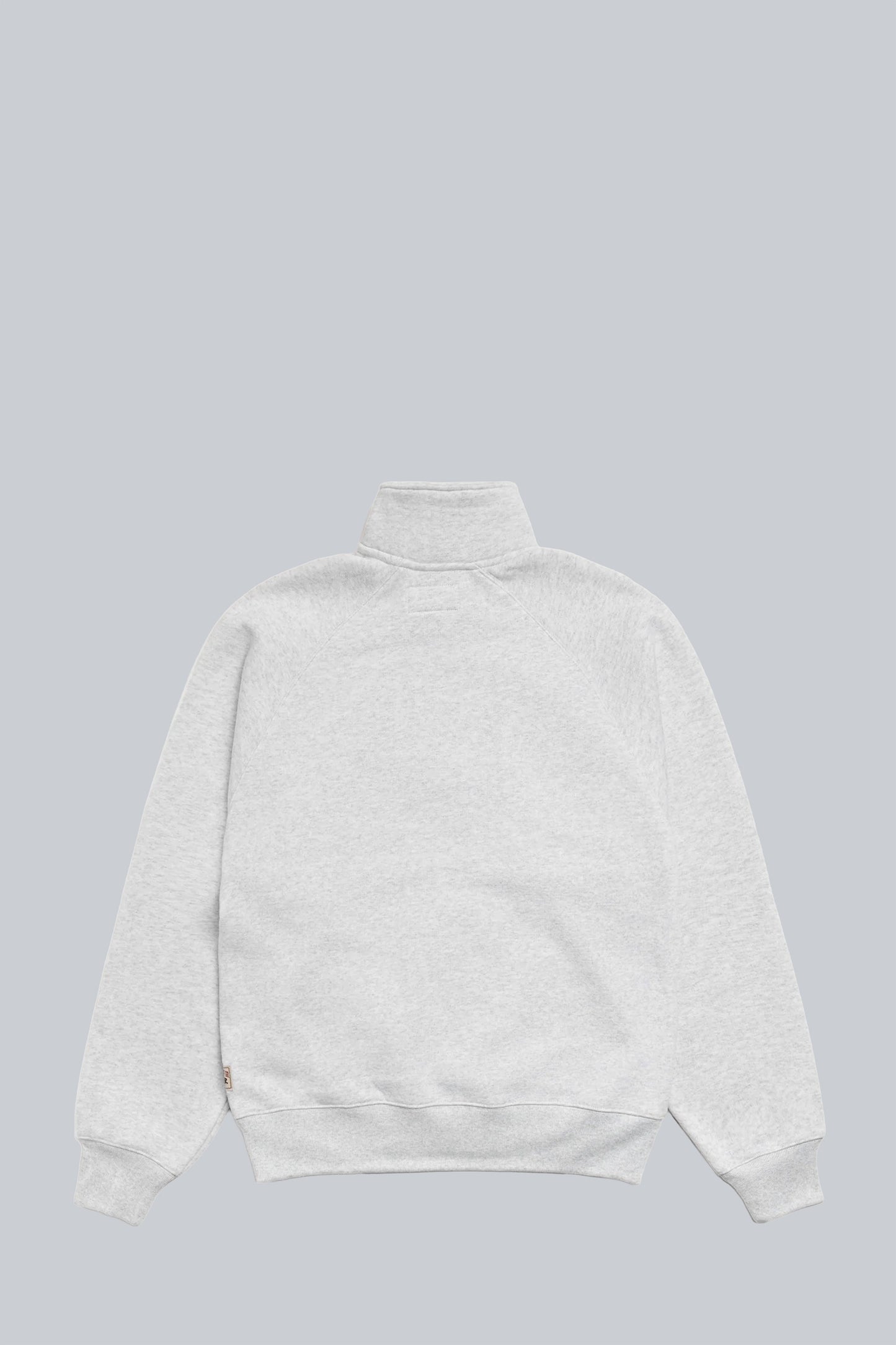 STUSSY RELAXED HALF ZIP MOCK SWEATSHIRT ASH HEATHER
