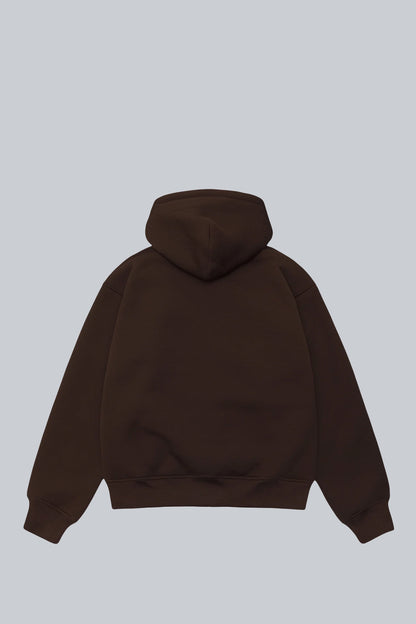 STUSSY BONDED SHERPA LINED HOOD BROWN