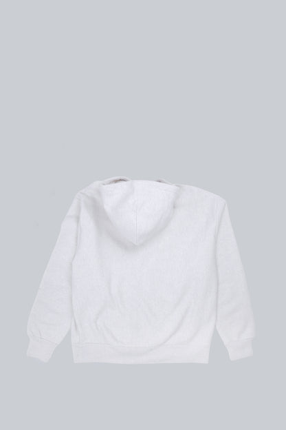 STUSSY BRASS ZIP KNIT HOOD ASH HEATHER