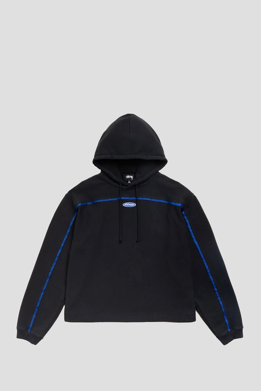STUSSY OVAL PULLOVER HOOD BLACK