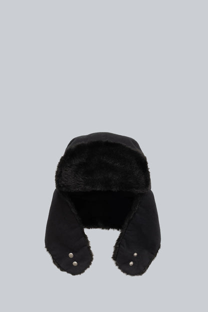STUSSY EARFLAP TRAPPER CAP BLACK