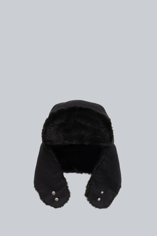 STUSSY EARFLAP TRAPPER CAP BLACK