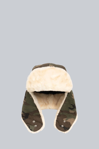 STUSSY EARFLAP TRAPPER CAP CAMO