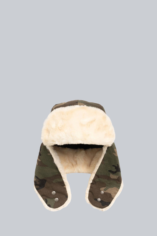 STUSSY EARFLAP TRAPPER CAP CAMO