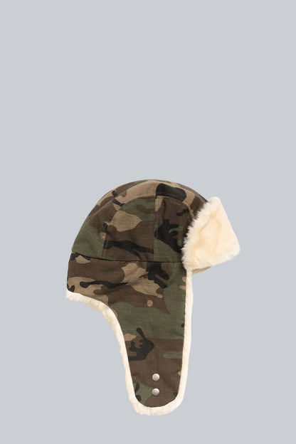 STUSSY EARFLAP TRAPPER CAP CAMO
