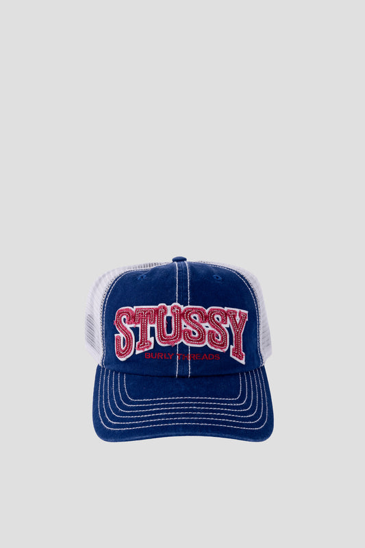 STUSSY MID DEPTH BURLY THREADS CAP NAVY