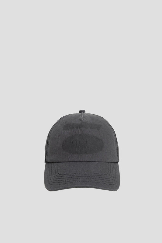 STUSSY HC GHOST LOGO TRUCKER HAT BLACK