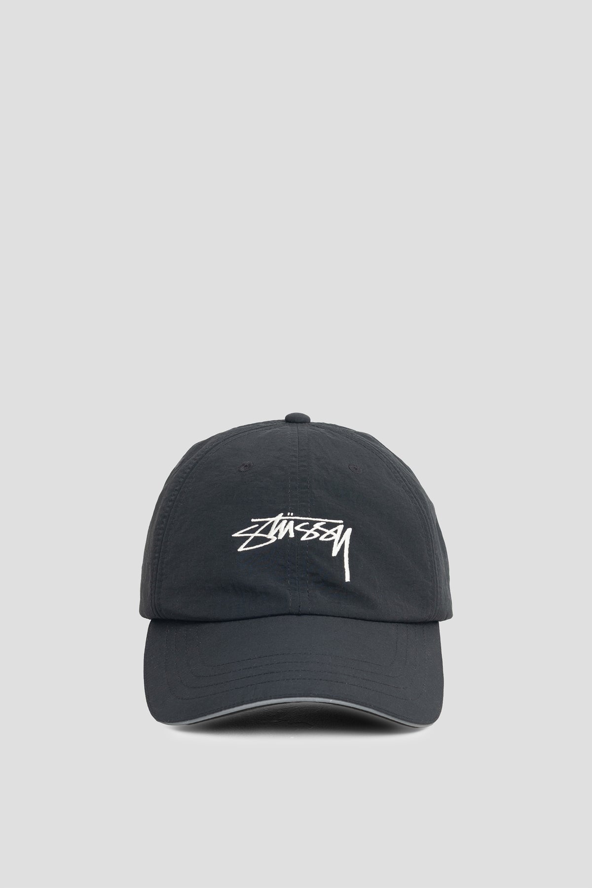 STUSSY LOW PROFILE LP SMOOTHSTOCK STRAPBACK CAP BLACK