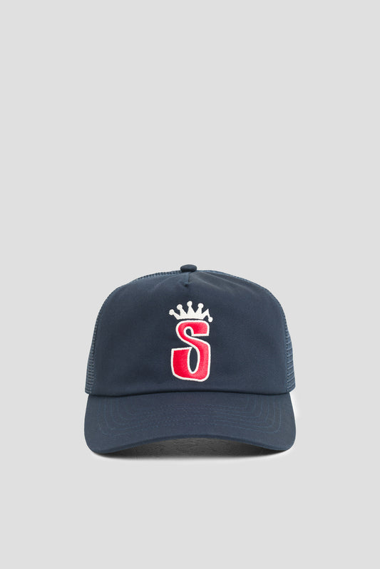 STUSSY S CROWN TRUCKER CAP NAVY