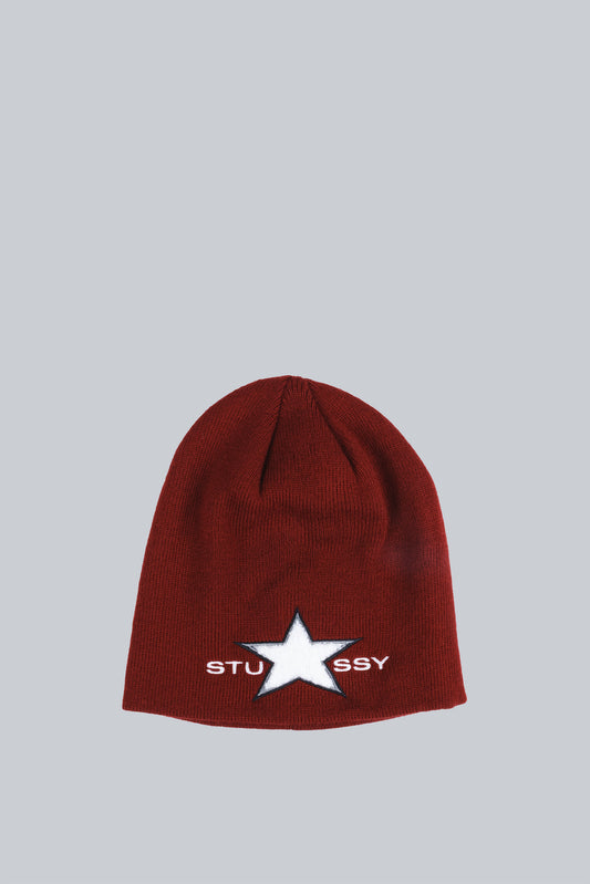 STUSSY SKULLCAP CHENILLE WINE