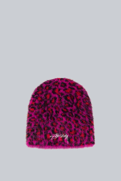 STUSSY SKULLCAP LEOPARD PINK