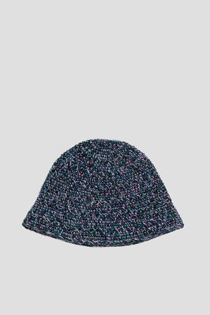 STUSSY HEMP STOCK BUCKET HAT MULTI NAVY