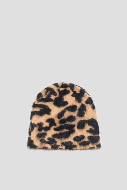 STUSSY CASHMERE LEOPARD SKULLCAP