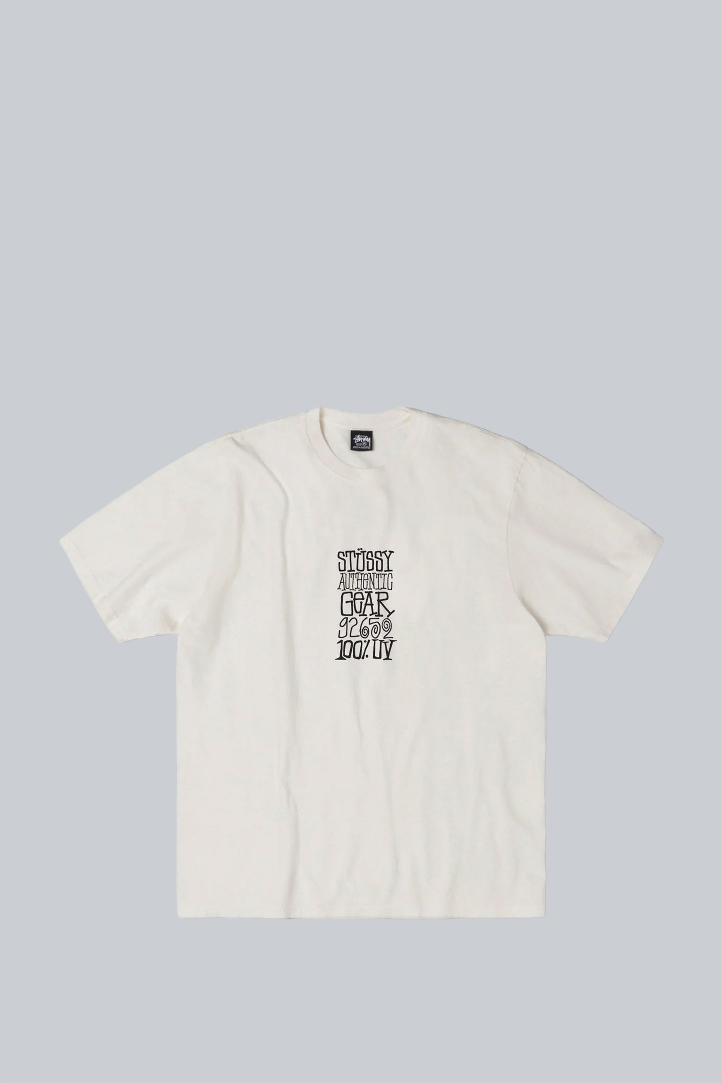 STUSSY AUTHENTIC GEAR TEE NATURAL