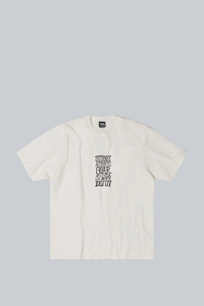 STUSSY AUTHENTIC GEAR TEE NATURAL