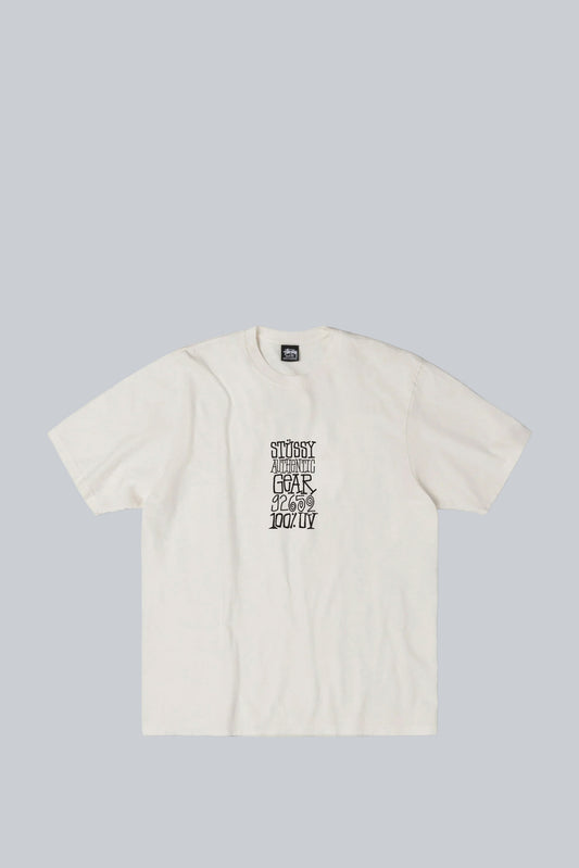 STUSSY AUTHENTIC GEAR TEE NATURAL