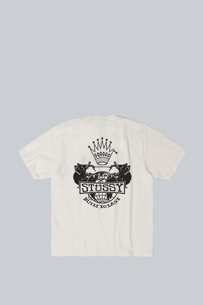 STUSSY BUILT TO LAST PIG. DYED TEE NATURAL