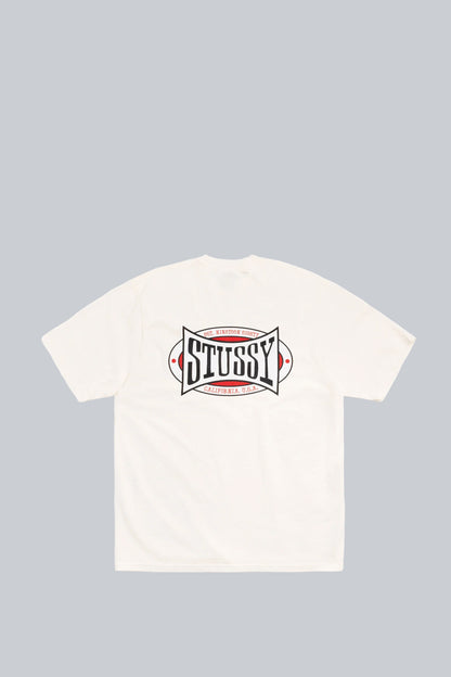 STUSSY CHAMPION OVAL PIG. DYED TEE NATURAL
