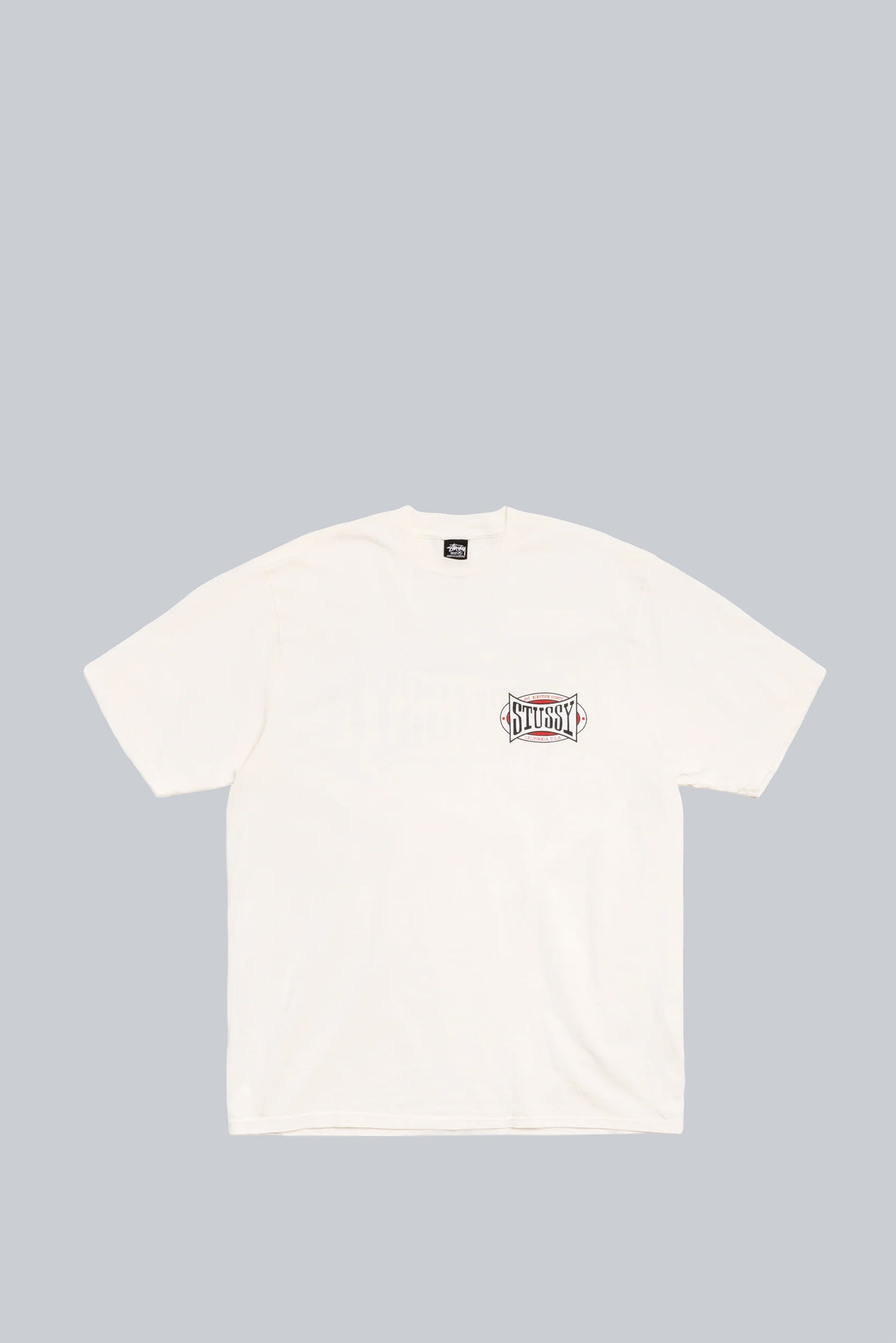STUSSY CHAMPION OVAL PIG. DYED TEE NATURAL