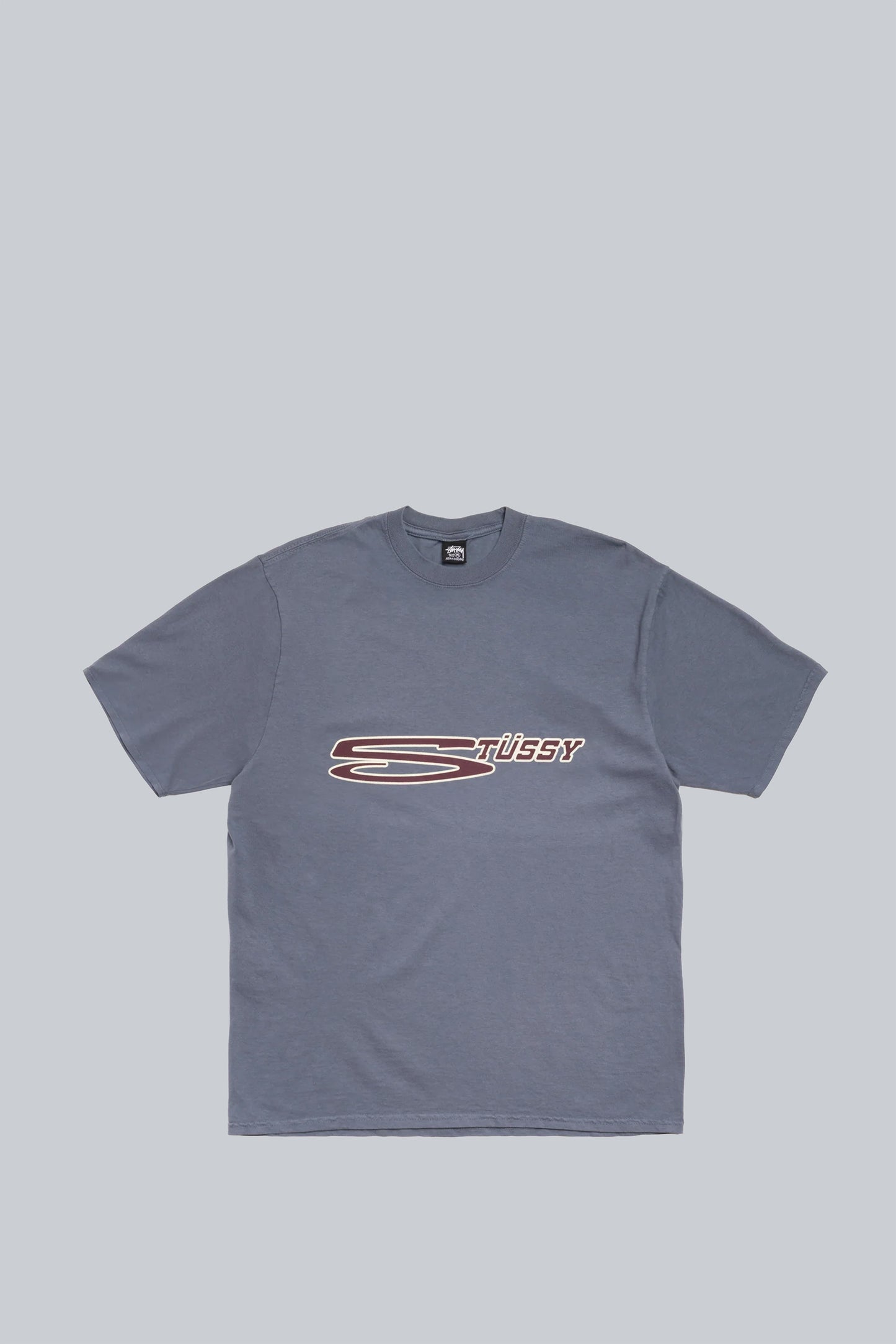 STUSSY STRETCH PIG. DYED TEE NAVY