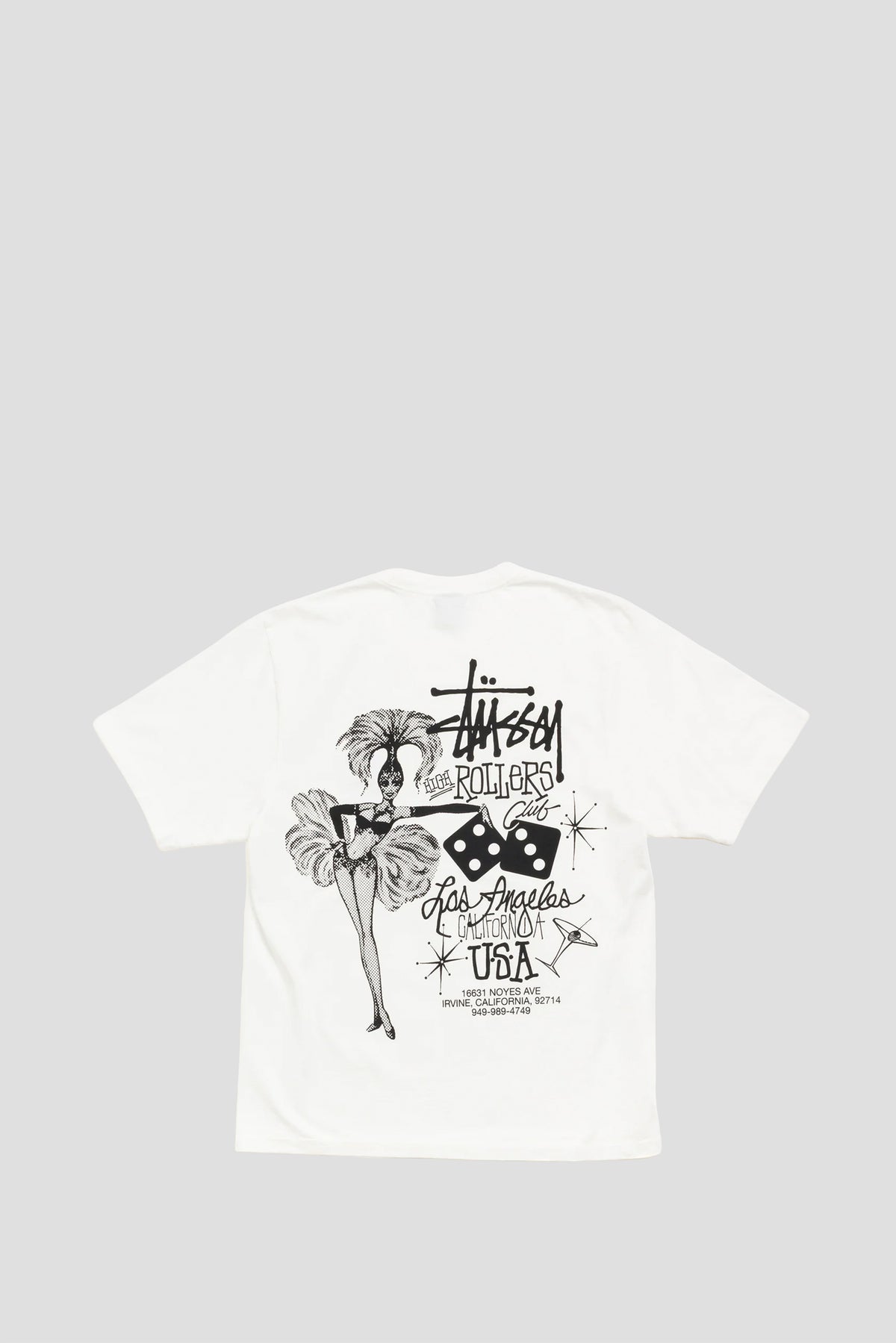 STUSSY HIGH ROLLERS PIG. DYED TEE NATURAL