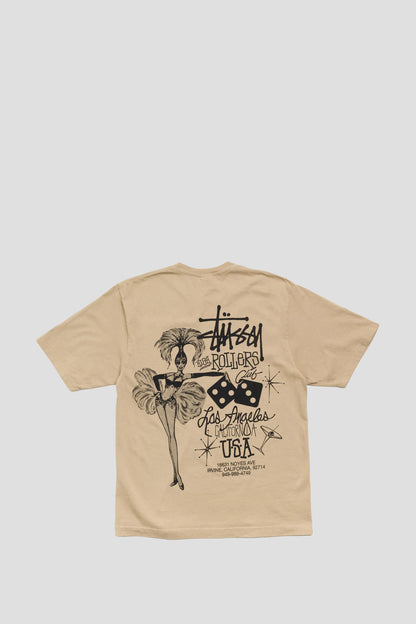 STUSSY HIGH ROLLERS PIG. DYED TEE ROCK