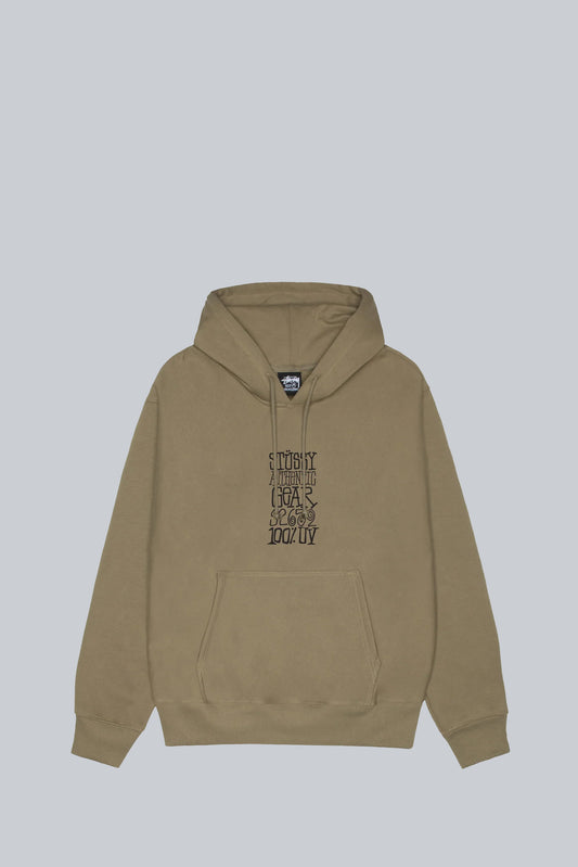 STUSSY AUTHENTIC GEAR HOOD ARMY