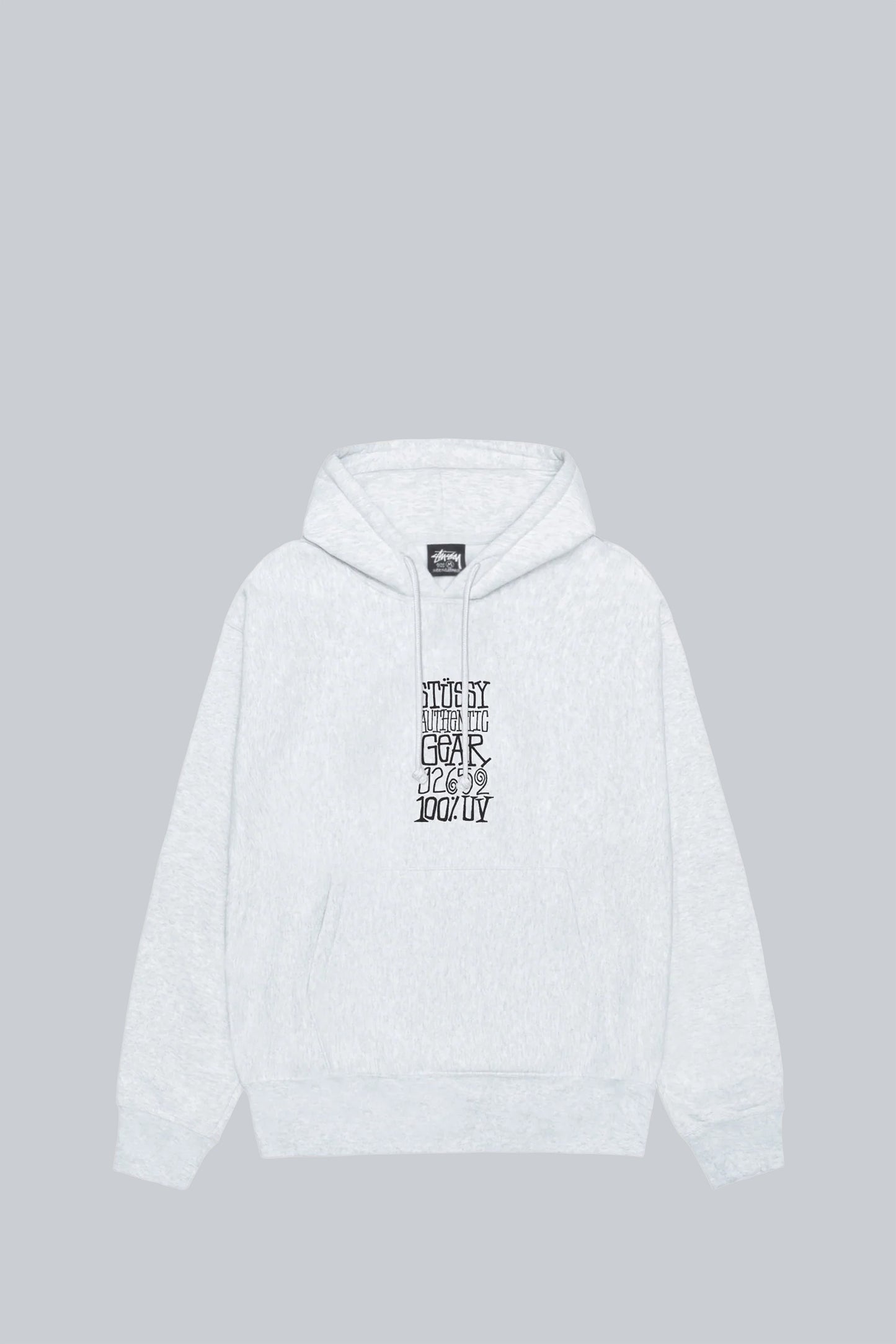 STUSSY AUTHENTIC GEAR HOOD ASH HEATHER
