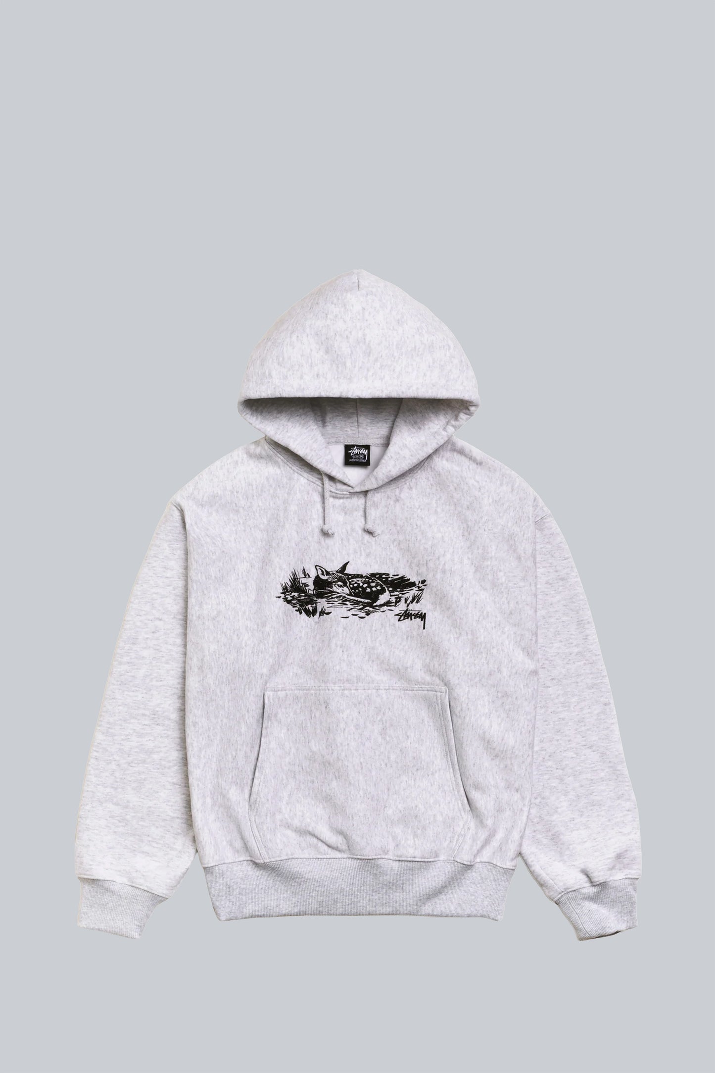 STUSSY FAWN HOOD ASH HEATHER