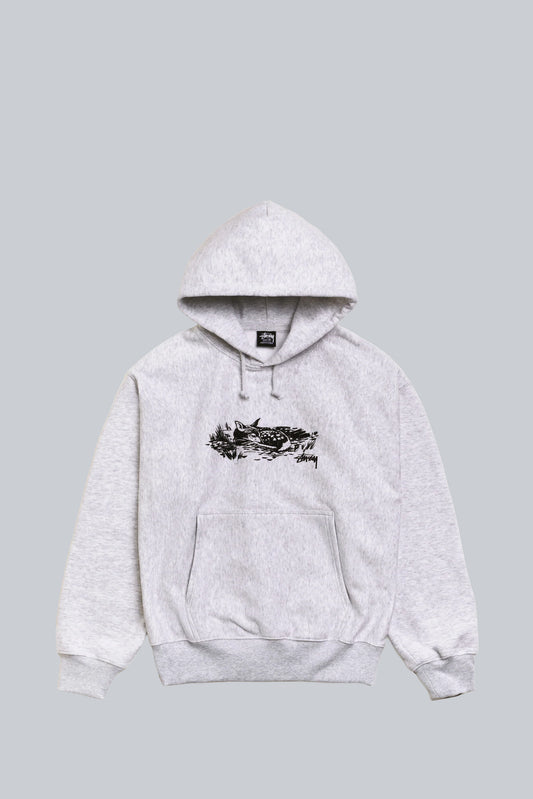 STUSSY FAWN HOOD ASH HEATHER