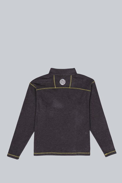 METALWOOD CONTRAST STITCH 1/4 ZIP PULLOVER