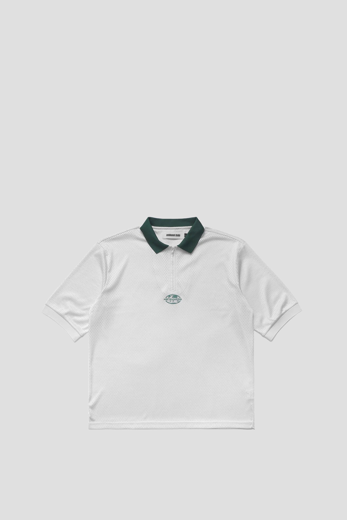 METALWOOD QUARTER ZIP JERSEY POLO NATURAL