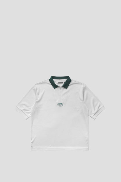 METALWOOD QUARTER ZIP JERSEY POLO NATURAL