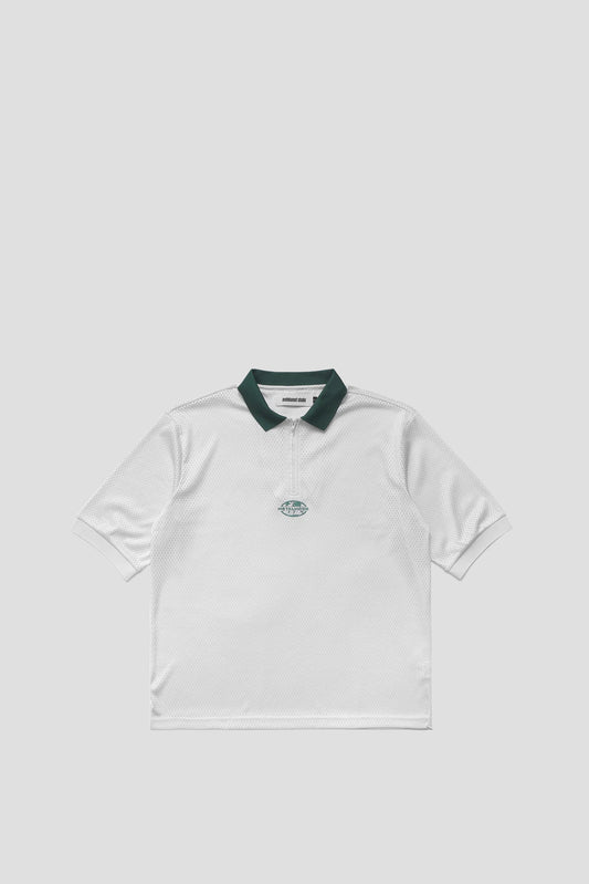 METALWOOD QUARTER ZIP JERSEY POLO NATURAL