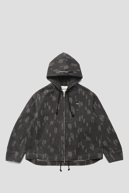 METALWOOD COTTON TWILL ZIP HOODIE REAL BARK CAMO