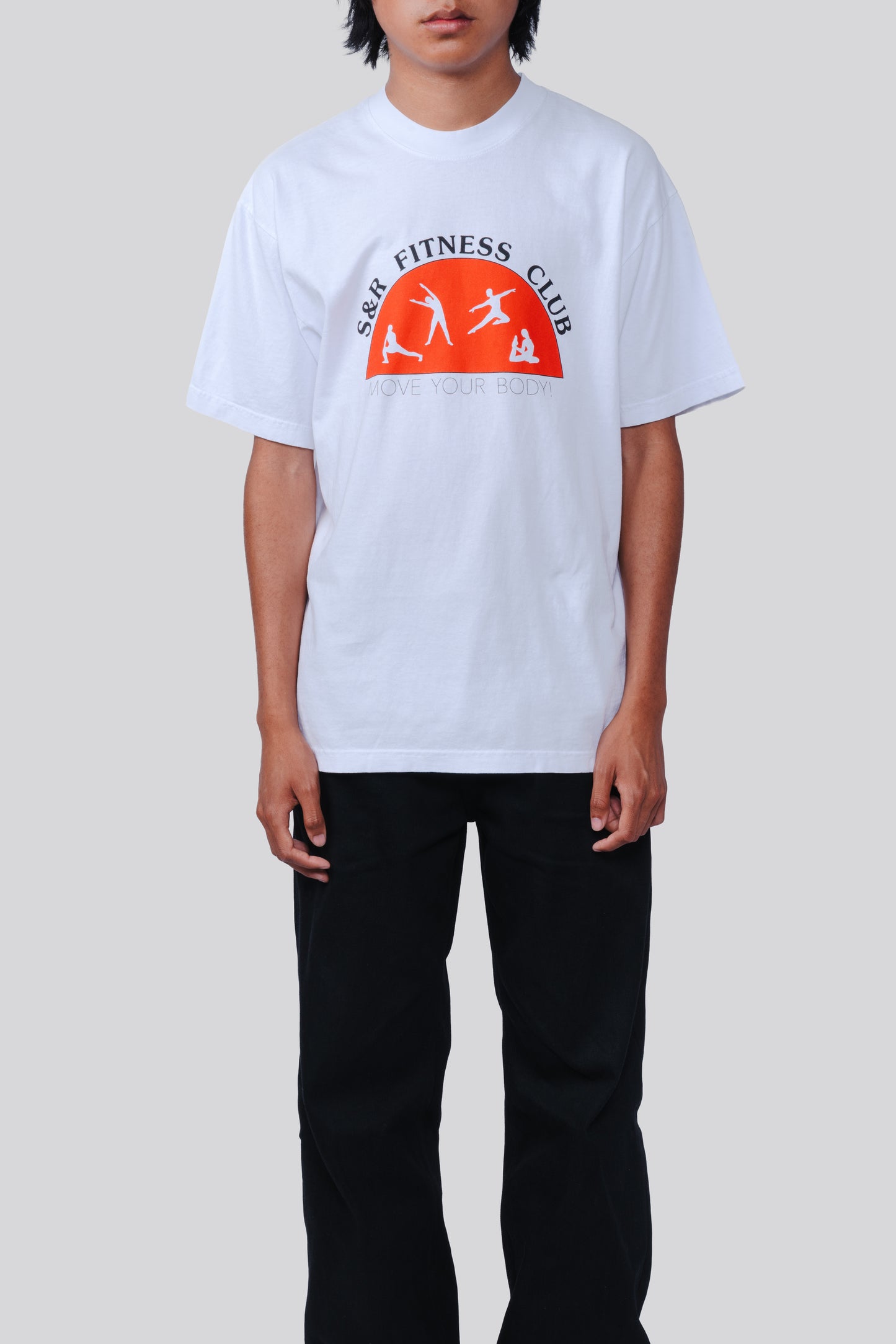 SPORTY AND RICH FITNESS CLUB T-SHIRT WHITE RED