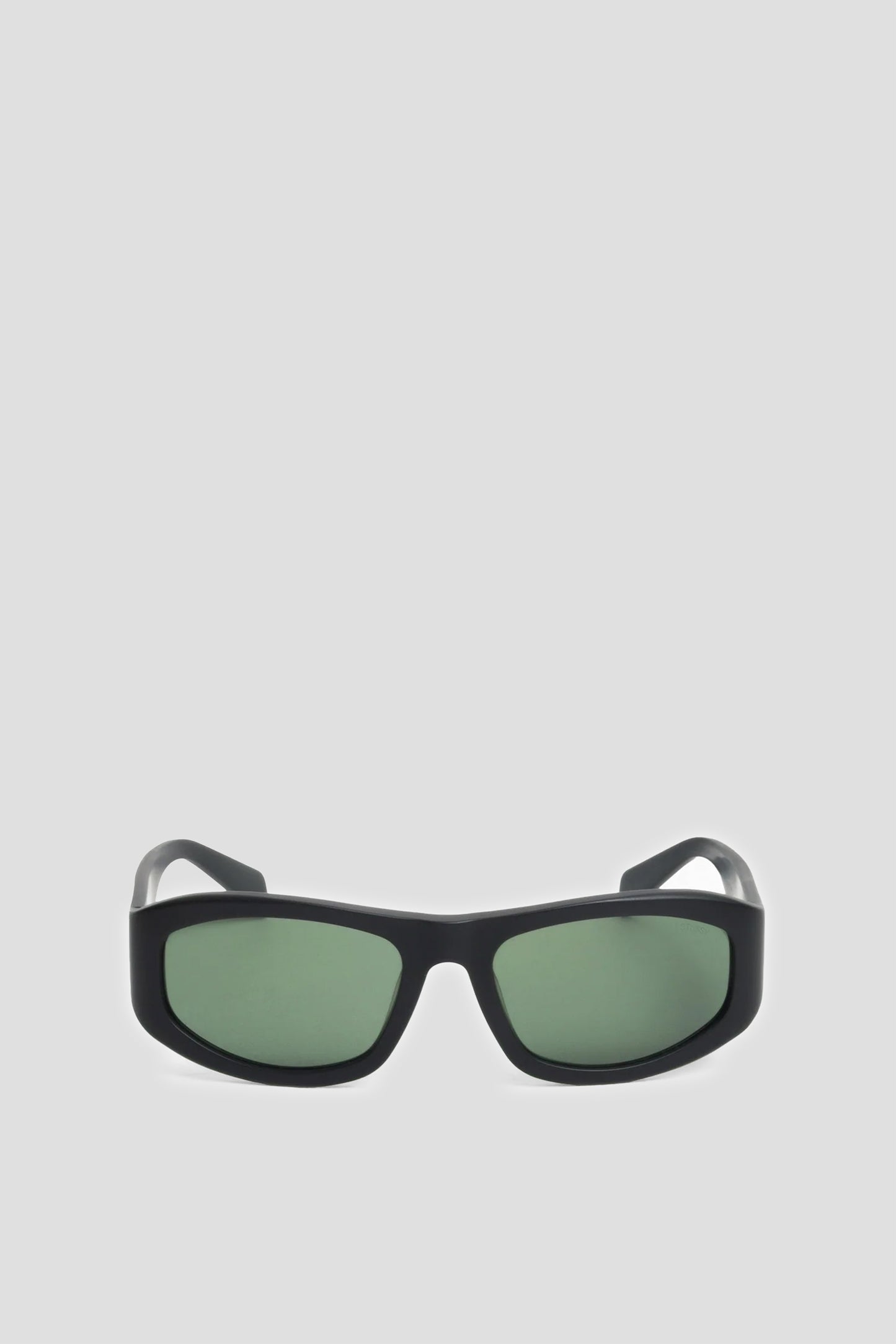 STUSSY LANDON SUNGLASSES MATTE BLACK GREEN LENS