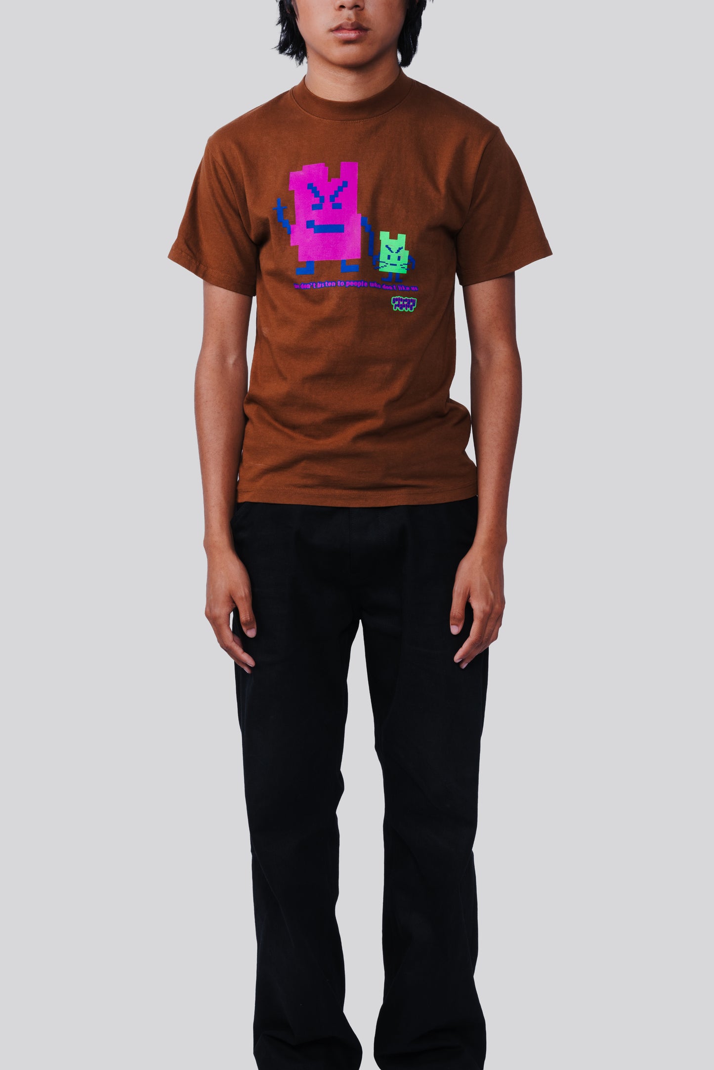 STRAY RATS LISTEN TEE BROWN