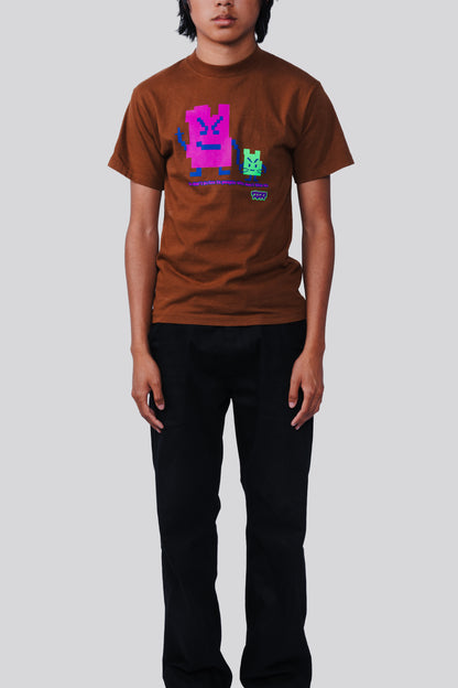 STRAY RATS LISTEN TEE BROWN