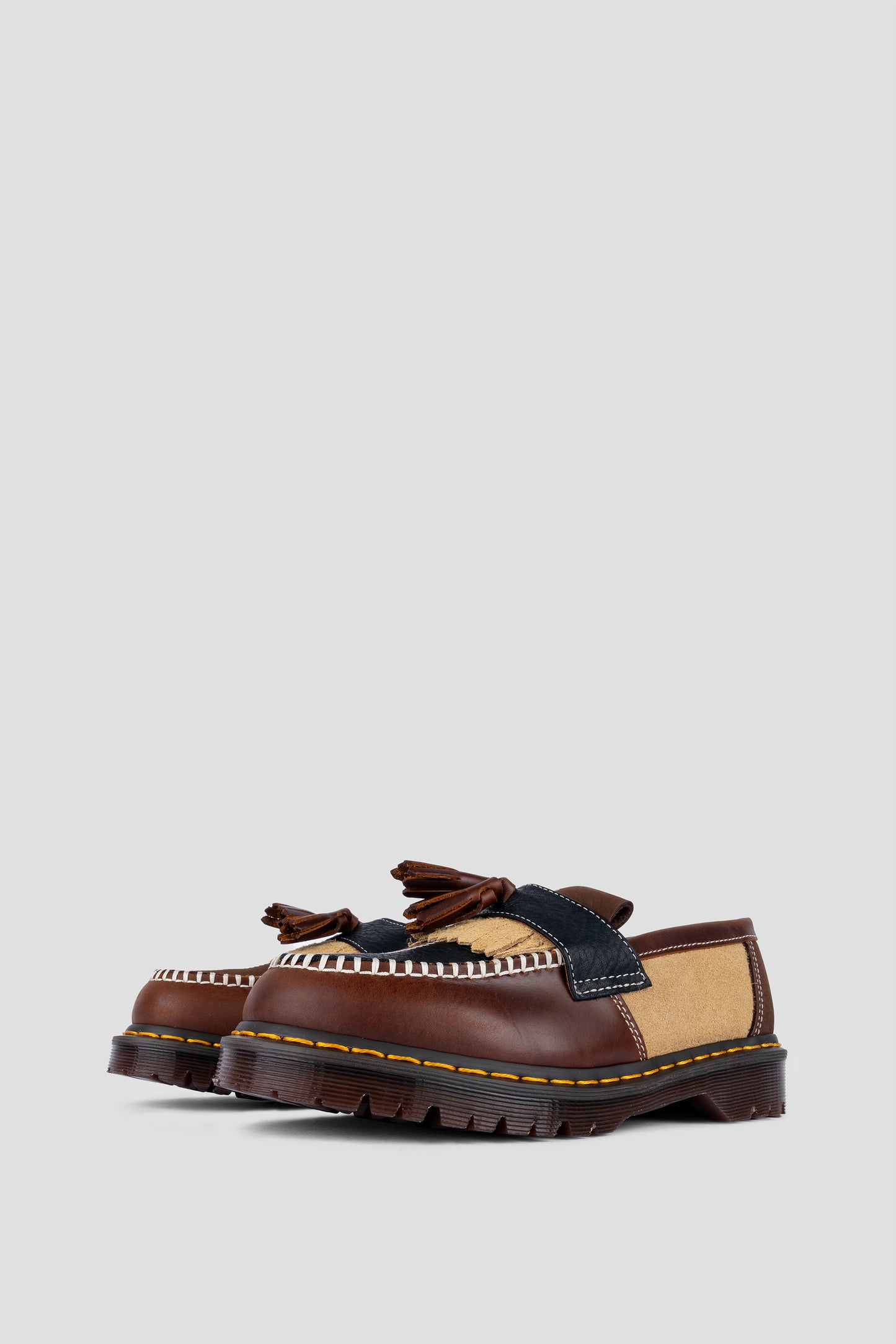 DR MARTENS ADRIAN PATCHWORK BUTTERSCOTCH DARK BROWN
